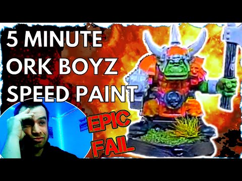 ORK BOYZ 5 MINUTE SPEED PAINT TWISTED DICE CHALLENGE [HOW TO EPIC FAIL AT SPEED PAINTING]