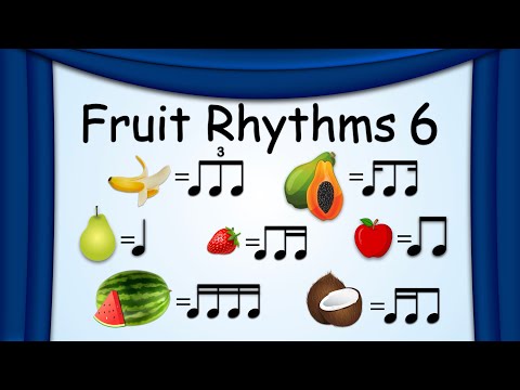 Fruit Rhythms #6 | Clap and Count Rhythms with Fruits | Green Bean's Music