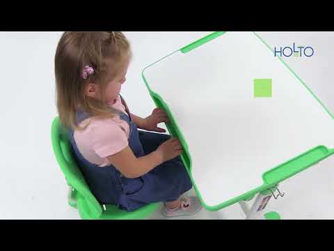 Детский стол-трансформер SET Holto-2 голубой в Нижнем Новгороде - видео 11