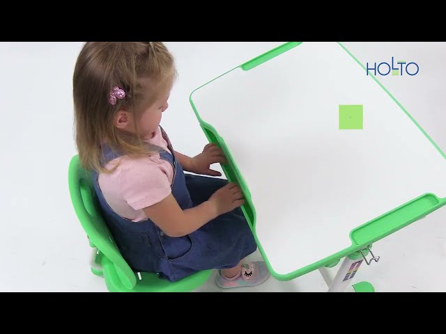 Детский стол-трансформер SET Holto-2 зеленый в Оренбурге - видео 1