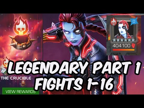 Legendary Act 8 Crucible Part 1 - 8.1 Fights 1-16 + Scytalis Boss - Marvel Contest of Champions