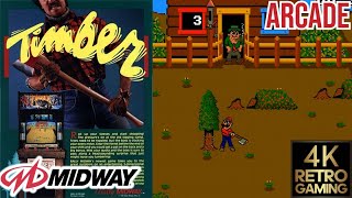 Timber Arcade (Midway 1984) 4k Gameplay