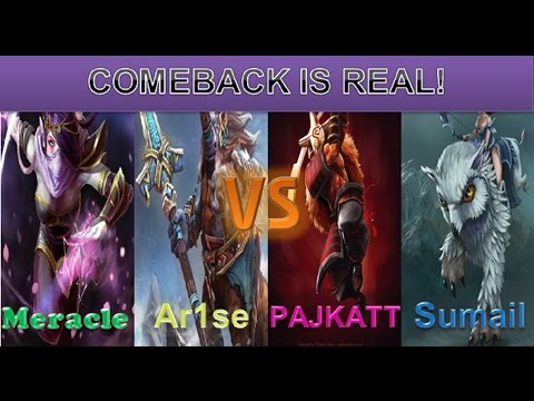 Meracle[Templar Assassin] - Ar1se[Magnus] vs Sumail[Mirana] - Pajkatt[Juggernaut]  - Cumback is Real