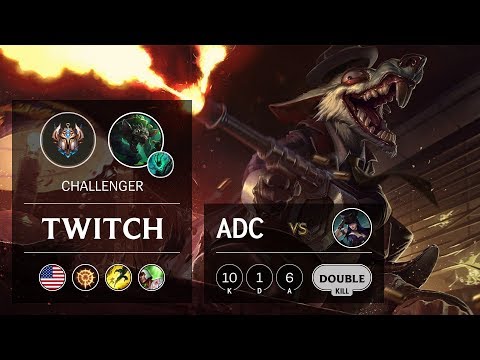 Twitch ADC vs Caitlyn - NA Challenger Patch 9.12