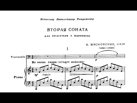 Myaskovsky - Cello Sonata No.2 / Op.81 (1948)