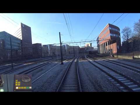 A train driver's view: Amersfoort Vathorst - Weesp, SLT, 21-Jan-2017.