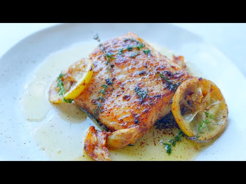 Grilled fish with lemon butter sauce recipe | Pan fried cod fish recipe | Lemon Butter garlic fish
