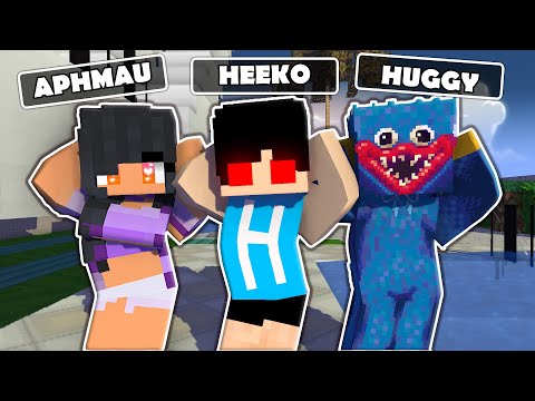 MONSTER SCHOOL: APHMAU, HEEKO, HUGGY WUGGY CHICKEN WING MEME DANCE - MINECRAFT ANIMATION