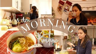 5 Am Morning Vlog - one pot Lunchbox, Weight loss Recipe, Cozy Snow Morning * My Spiritual Journey *