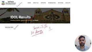 IDOL Mumbai University Results Update 2022