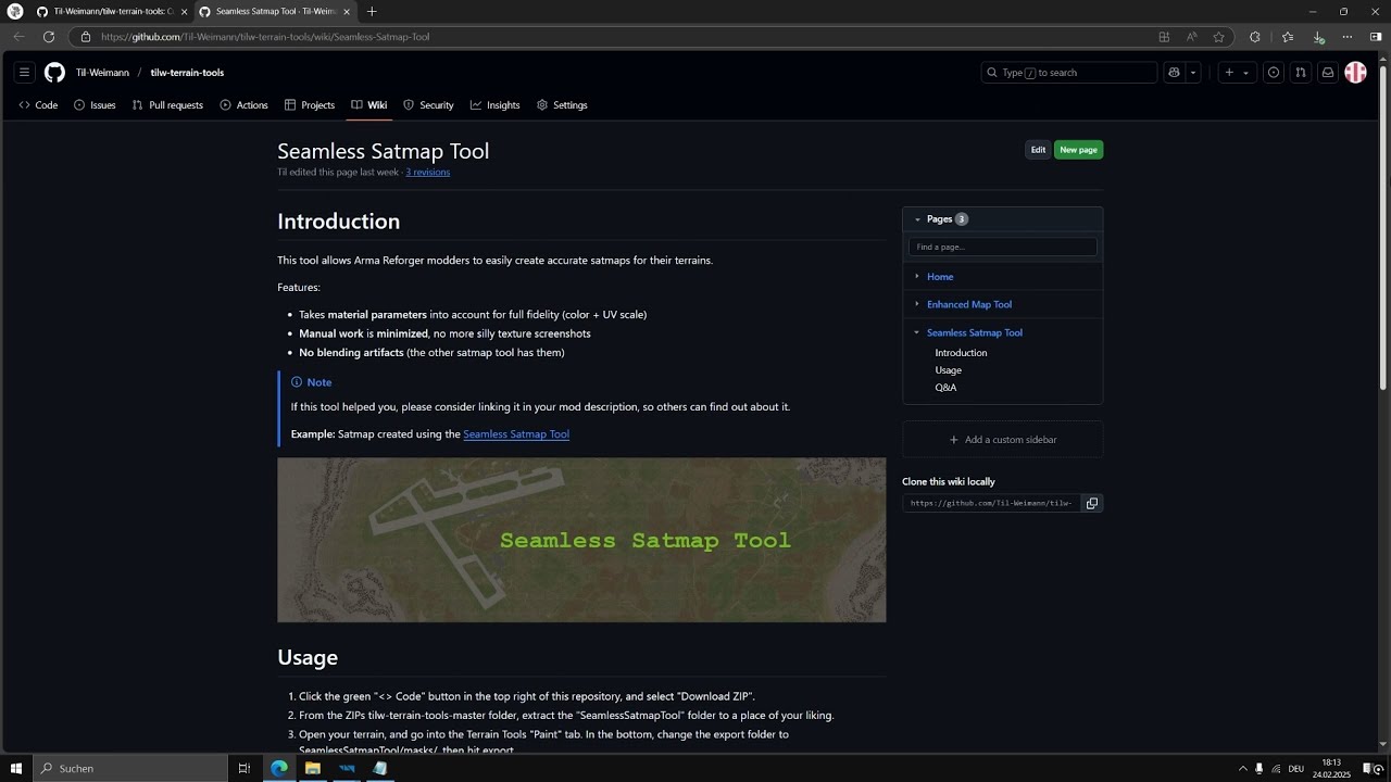 Seamless Satmap Tool (Reforger Modding)