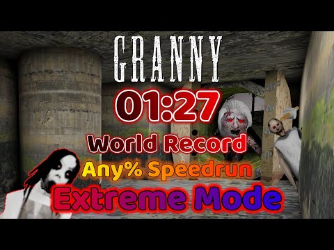Granny - Extreme Mode Any% Speedrun World Record In 01:27.333 (Sewer Escape)