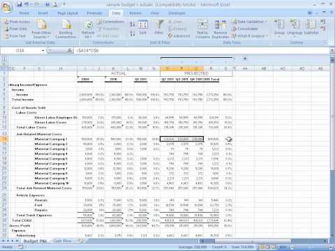 Part of a video titled How to Build a Basic Financial Projection - Business Finance