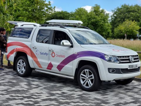 SatixFy-OneWeb First 5G link through LEO constellation at ESA/ECSAT facilities logo