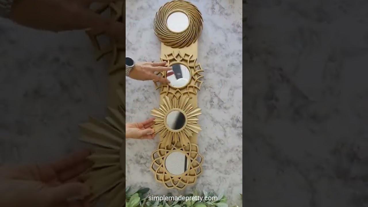 Dollar Tree Mirror DIY, Dollar Tree Wall Decor, #dollartreecommunity #dollartreediy #dollartree