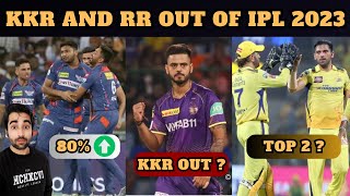 KKR and RR Out ? All Teams Playoffs Qualification Chances | IPL 2023 Points Table Today