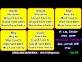 Modal Verbs In Telugu Spoken English Through Telugu Vashista 360 Spokenenglishtelugu