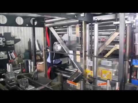 double zipper double stand up 3 side sealing bag making machine .