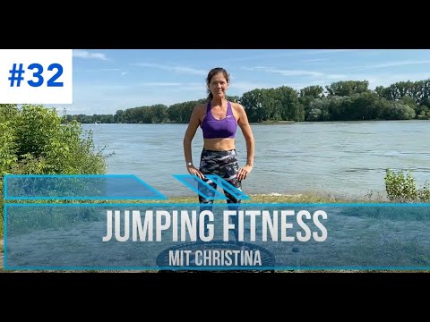 #32 40 Minuten Jumping Fitness Cardio Workout Trampolin Rebounding Outdoor Jumping am Rhein
