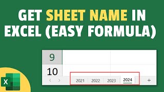 Get the Sheet Name in Excel (Easy formula)
