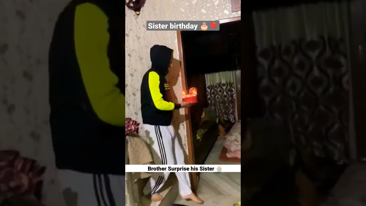 Brother Surprise His Sister On Her Birthday 🎂 #surprise #india #birthday