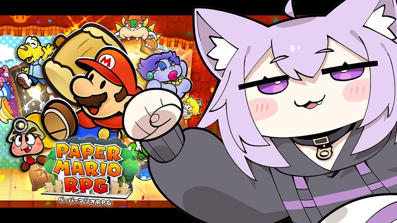 【 ペーパーマリオRPG 】念願のリメイクやったアアアアアアアア #01【 猫又おかゆ/ホロライブ 】