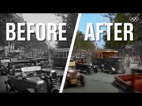 The Olympics of 100 years ago | Paris 1924 recoloured by Alibaba AI cloud technology