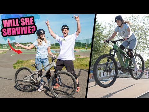 MY GIRLFRIEND COMES ON HER FIRST URBAN MTB FREERIDE SESSION!