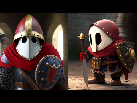 Mario Characters vs Medieval Times (Generated by AI)