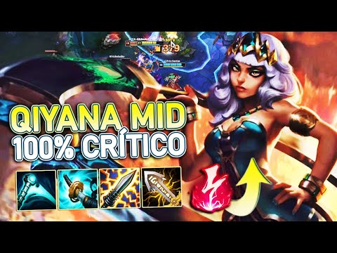 QIYANA MID 100% CRÍTICO | FICOU MAIS EXPLOSIVO DO QUE EU ESPERAVA | SE CHEGAR PERTO É IK | MEC