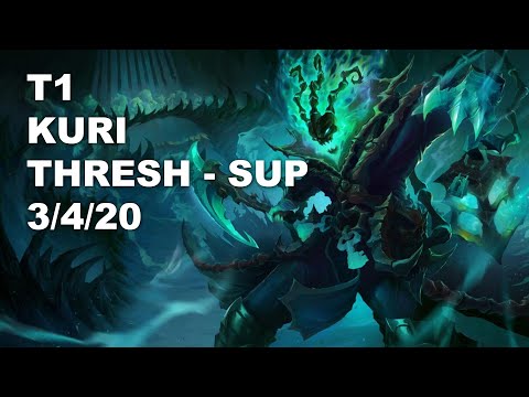 T1 Kuri Sup Thresh vs Pyke - KR Challenger Rank Game 10.7