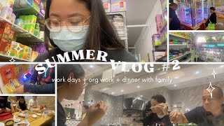 ☀️ Summer '23 ☀️ - 🏥 pharmacist at work! + org prep + family dinner 🍲 (life vlog) | audrey a.m