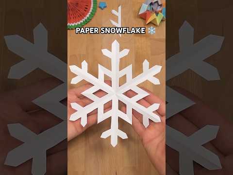 ❄️EASY PAPER SNOWFLAKE STEP BY STEP | BEST SCHOOL PROJECT INCL ART