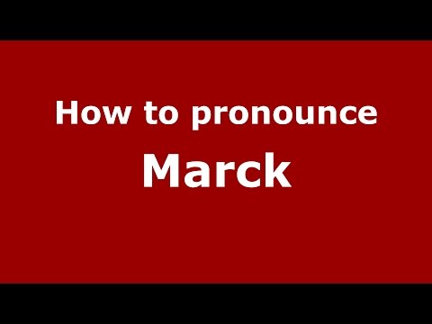 How to pronounce Marck (Brazilian Portuguese/Brazil)  - PronounceNames.com