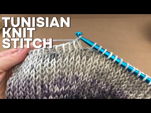 Tunisian Knit Stitch (Tks) - Learn Tunisian Crochet with this stitch tutorial