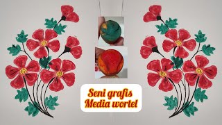 Download lagu Seni grafis cetak tinggi//Stempel wortel// Vegetable painting @Bundalena520 mp3