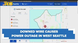 Downed wire causes power outage for thousands in West Seattle