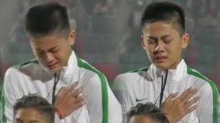 Video Viral Pemain Timnas U-16 Menangis saat Nyanyikan Lagu Indonesia Raya,