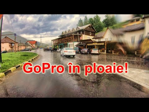 am scos GoPro-ul in ploaie puternica, filmare scurta pe drum, zona Viaduct Poiana Largului (Neamt)