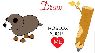 How To Draw a Otter | Roblox Adopt Me Pet