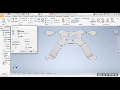 circular pattern  in metal sheet