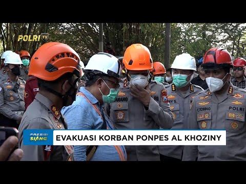 KAPOLDA JATIM PASTIKAN EVAKUASI KORBAN PONPES AL-KHOZINY SIDOARJO TERUS BERJALAN