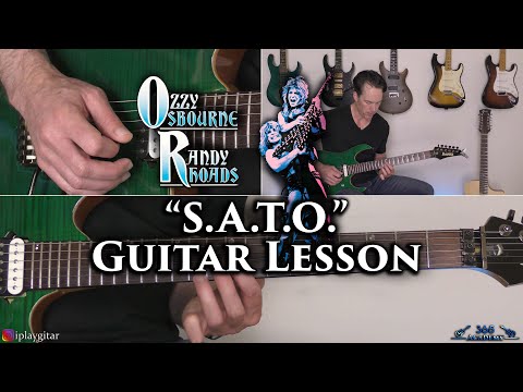 Ozzy Osbourne - S.A.T.O. Guitar Lesson - Randy Rhoads