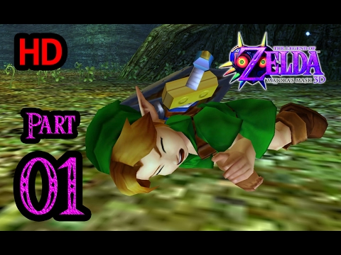 Zelda Majora's Mask 3D 100% Walkthrough 1080p HD Part 1  - Introduction - Opening - The Hero of Time