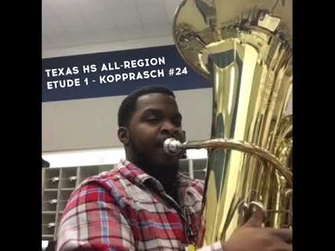 2019-2020 TMEA All-State Tuba Etude 1 - Kopprasch #24