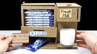 Wow! Amazing DIY OREO and Fresh Milk Vending Machi