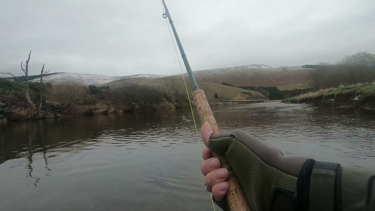 Salmon fishing on the river Tweed at Cardrona 29th November 2021