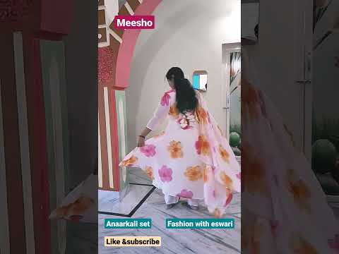 #meesho #fashion with eswari#stylish #anarkali set#digital #printed #flower# like #share #subscribe