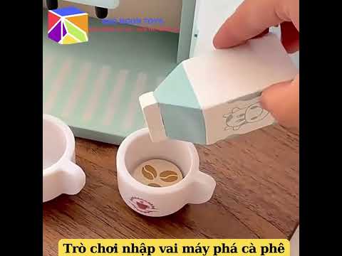 Đồ chơi nhập vai đầu máy pha cà phê giúp bé phát triển trí tưởng tượng và giải trí cùng bạn bè - DG47D