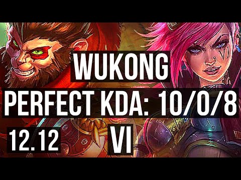 WUKONG vs VI (JNG) | 10/0/8, 73% winrate, Legendary | KR Master | 12.12